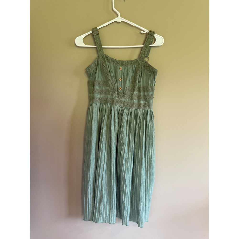 Matilda‎ Jane Joanna Gaines Sage Green Crochet Lace Boho Dress Small